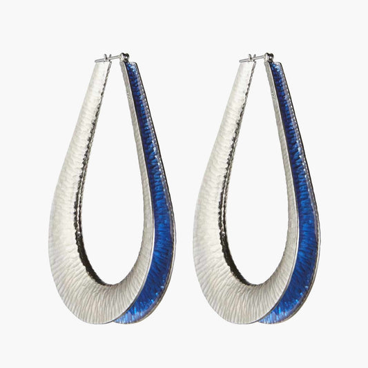 Ellipse Hoops Hammered M